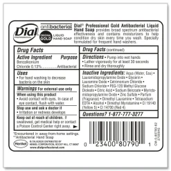Dial Professional 16 oz. Antibacterial Liquid Hand Soap - Gold (12/Carton)