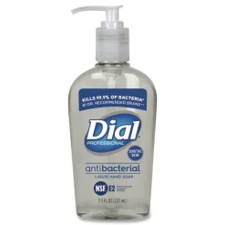 Dial Professional 7.5 oz. Bottle Antimicrobial Liquid Hand Soap for Sensitive Skin - Floral Scent (12/Carton)