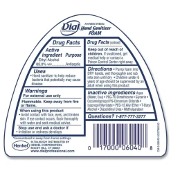 Dial Professional 15.2 oz. Pump Bottle Antibacterial Foam Hand Sanitizer - Fragrance-Free