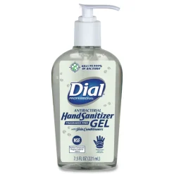 Dial Professional 7.5 oz. Pump Bottle Antibacterial with Moisturizers Gel Hand Sanitizer - Fragrance-Free
