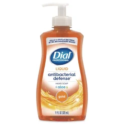 Dial Professional 11 oz. Pump Bottle Antibacterial Defense Gold Hand Soap Plus Aloe - Original (12/Carton)