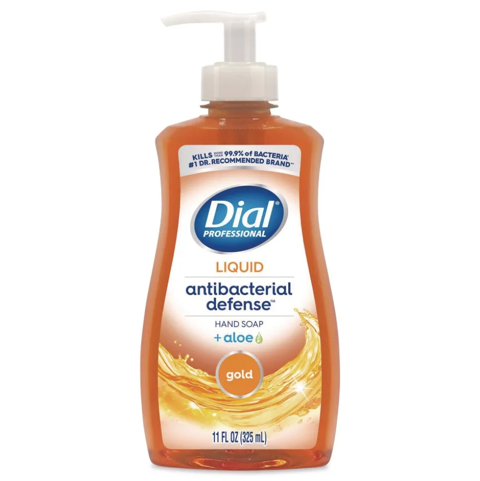 Dial Professional 11 oz. Pump Bottle Antibacterial Defense Gold Hand Soap Plus Aloe - Original (12/Carton)