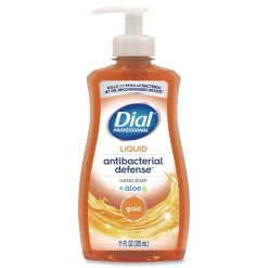 Dial Professional 11 oz. Pump Bottle Antibacterial Defense Gold Hand Soap Plus Aloe - Original