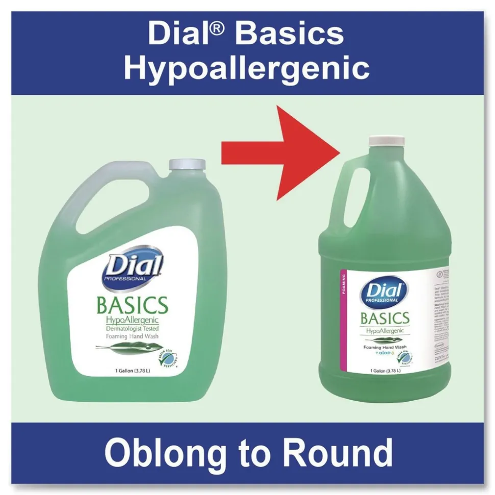 Dial Professional Basics 1 Gallon Hypoallergenic Hand Wash - Honeysuckle Scent (4/Carton)