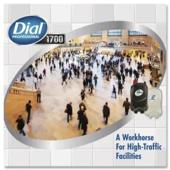 Dial Professional Dial 1700 12.66 in. x 7.07 in. x 3.95 in. 1.7 Liter Manual Dispenser - Smoke (3/Carton)