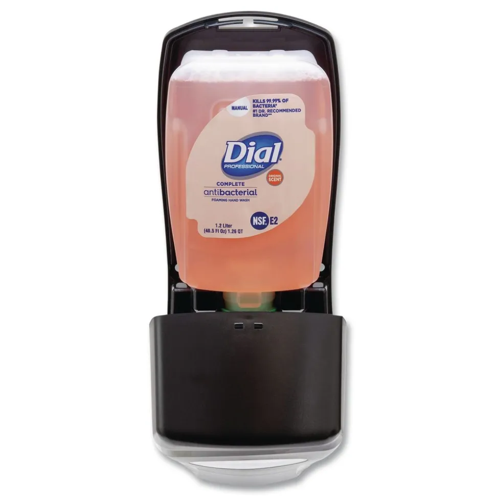 Dial Professional FIT 4 in. x 5.13 in. x 10.5 in. 1.2 Liter Universal Manual Dispenser - Gray (3/Carton)