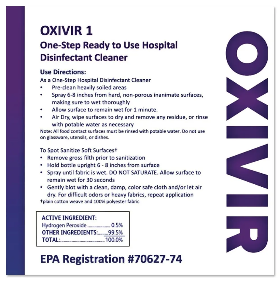 Diversey Care 2.5 L Bottle Oxivir Three 64 - Surfectant Scent (2/Carton)