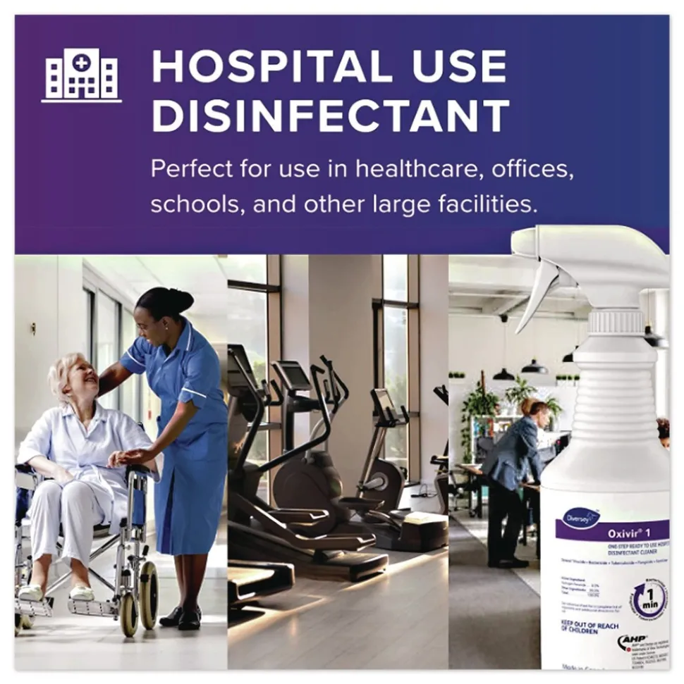 Diversey Care Oxivir 11 in. x 12 in. 1-Ply 1 Wipes (160/Canister, 4 Canisters/Carton)