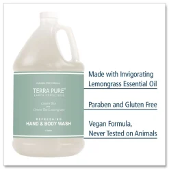 Diversified Hospitality Solutions Terra Pure 1 Gallon Body Wash - Green Tea Lemongrass (4/Carton)