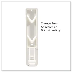 Diversified Hospitality Solutions EcoLux 1.19 in. x 0.44 in. x 5.69 in. Single Air Dispenser Bracket - White (24/Carton)