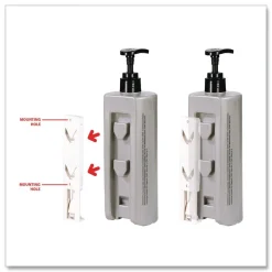 Diversified Hospitality Solutions EcoLux 1.19 in. x 0.44 in. x 5.69 in. Single Air Dispenser Bracket - White (24/Carton)