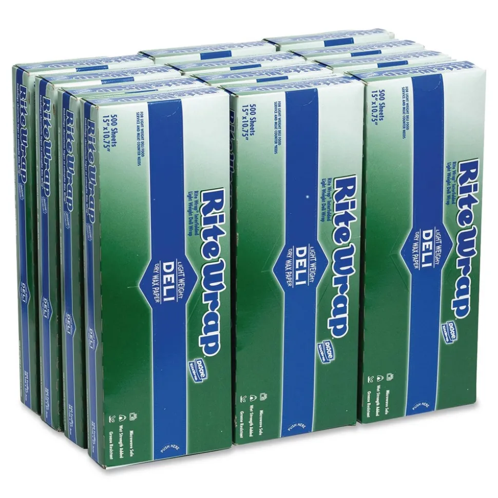 Dixie 15.12 in. x 10.75 in. Dry Wax Lightweight Deli Paper (12/Carton)
