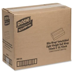 Dixie 15.12 in. x 10.75 in. Dry Wax Lightweight Deli Paper (12/Carton)