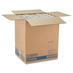 Dixie 16 oz. Paper Hot Cups - White (50/Sleeve, 20 Sleeves/Carton)