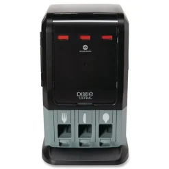 Dixie 13.15 x 31.03 x 17.5 Tri-Tower Mini Dispenser - Black/Gray