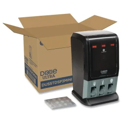 Dixie 13.15 x 31.03 x 17.5 Tri-Tower Mini Dispenser - Black/Gray