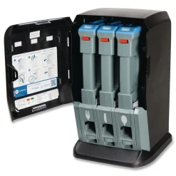 Dixie 13.15 x 31.03 x 17.5 Tri-Tower Mini Dispenser - Black/Gray