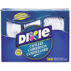 Dixie CM168 Tray with Plastic Forks/Knives/Spoons Combo Pack - White (1008/Carton)