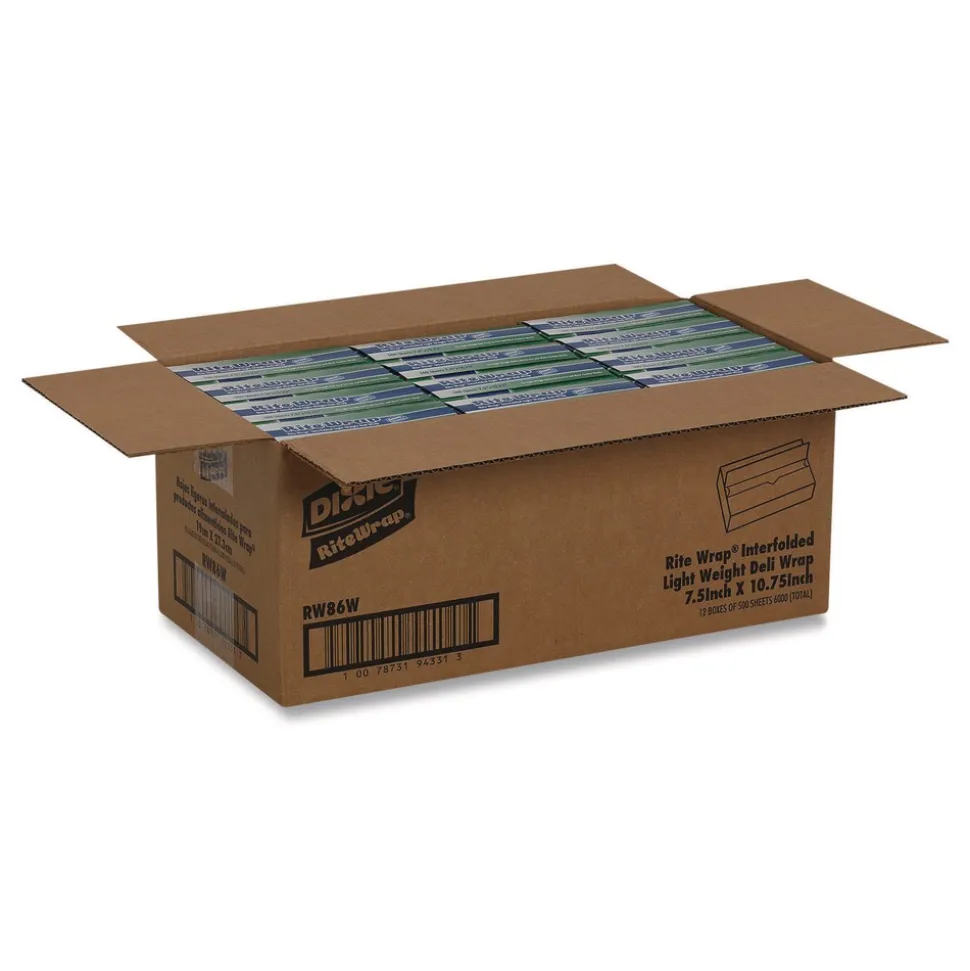 Dixie Dispens-A-Wax 10.75 in. x 7.5 in. Waxed Deli Patty Paper (6000/Carton)