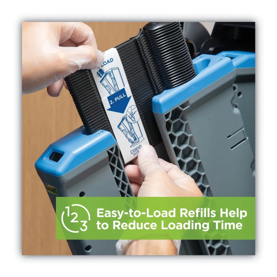 Dixie DUSSPF5 SmartStock Tri-Tower Dispensing System Polypropylene Cutlery Mediumweight Plastic Fork - Black (960/Carton)