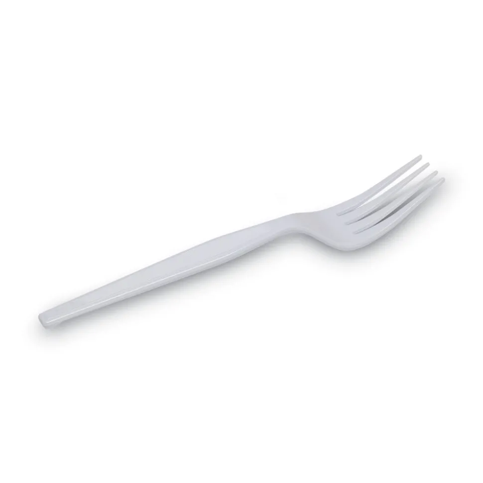 Dixie Heavyweight Plastic Cutlery Forks - White (1000/Carton)