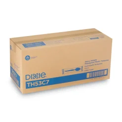 Dixie Individually Wrapped Heavyweight Polystyrene Teaspoons - Black (1000/Carton)