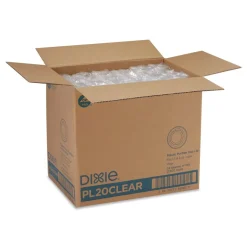 Dixie Plastic Portion Cup Lid Fits 1.5 oz to 2 oz Cups - Clear (2400/Carton)