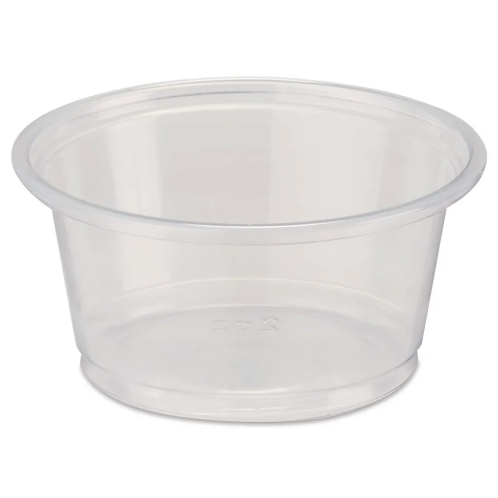 Dixie Plastic Souffle/Portion Cups 2 oz. - Clear (2400/Carton)