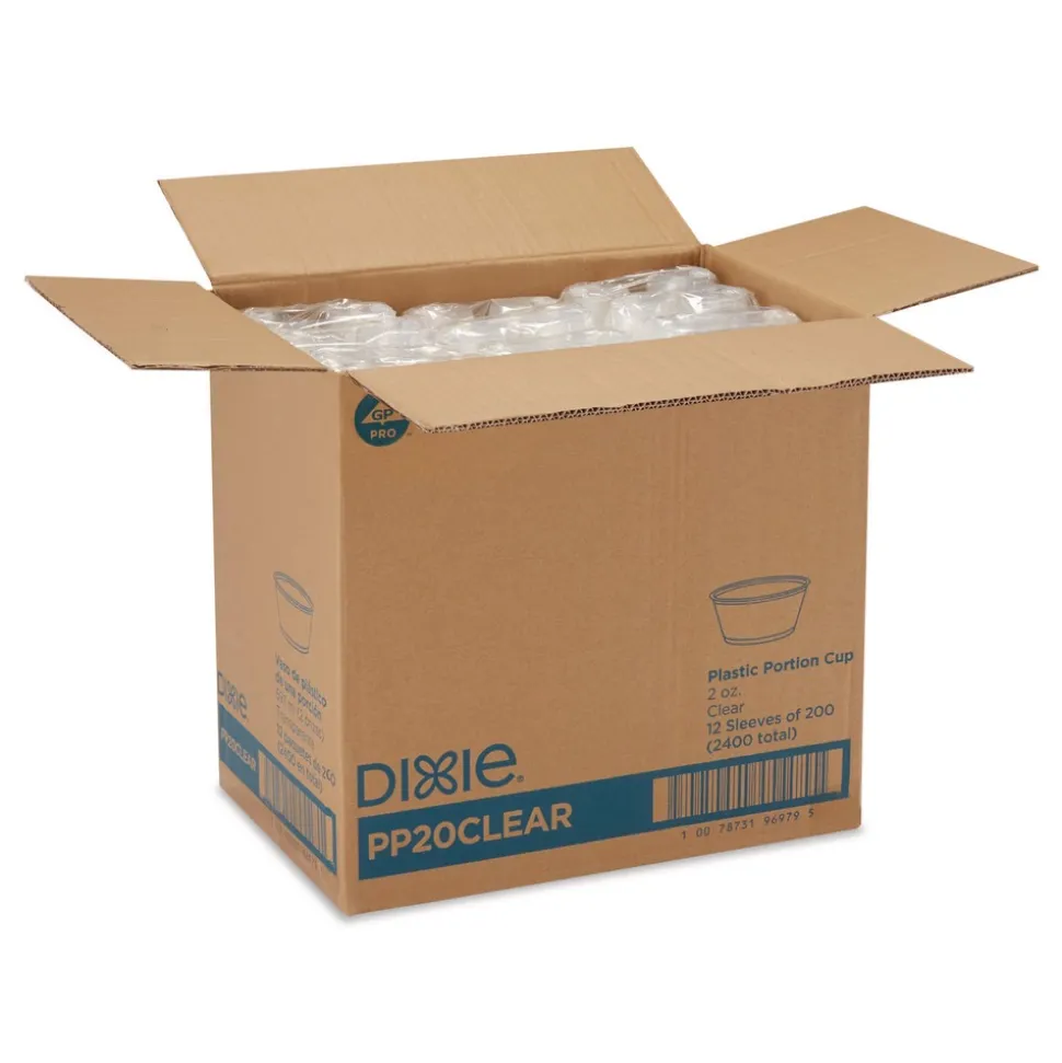 Dixie Plastic Souffle/Portion Cups 2 oz. - Clear (2400/Carton)