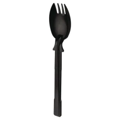 Dixie SmartStock Mediumweight Spork Plastic Tri-Tower Dispensing System Cutlery - Black (960/Carton)