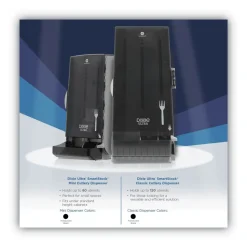 Dixie SmartStock Series-O 6 in. Heavyweight Plastic Cutlery Forks Refill - Black (40/Pack, 24 Packs/Carton)