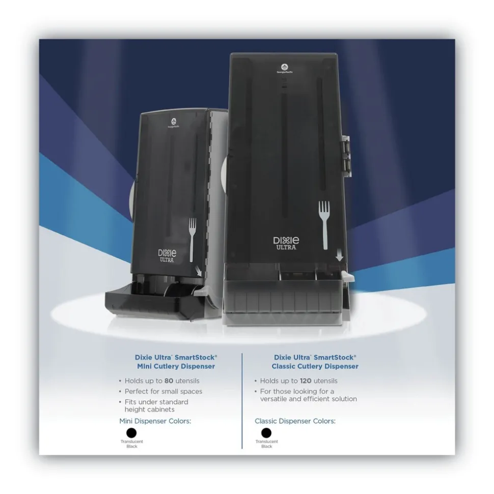 Dixie SmartStock Series-O 6 in. Heavyweight Plastic Cutlery Forks Refill - Black (40/Pack, 24 Packs/Carton)