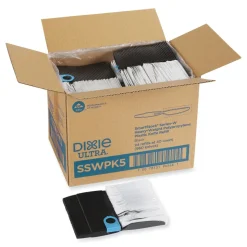 Dixie SmartStock Wrapped Heavyweight Cutlery Knives Refill - Black (960/Carton)