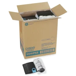 Dixie SmartStock Wrapped Heavyweight Cutlery Soup Spoos Refill - Black (960/Carton)