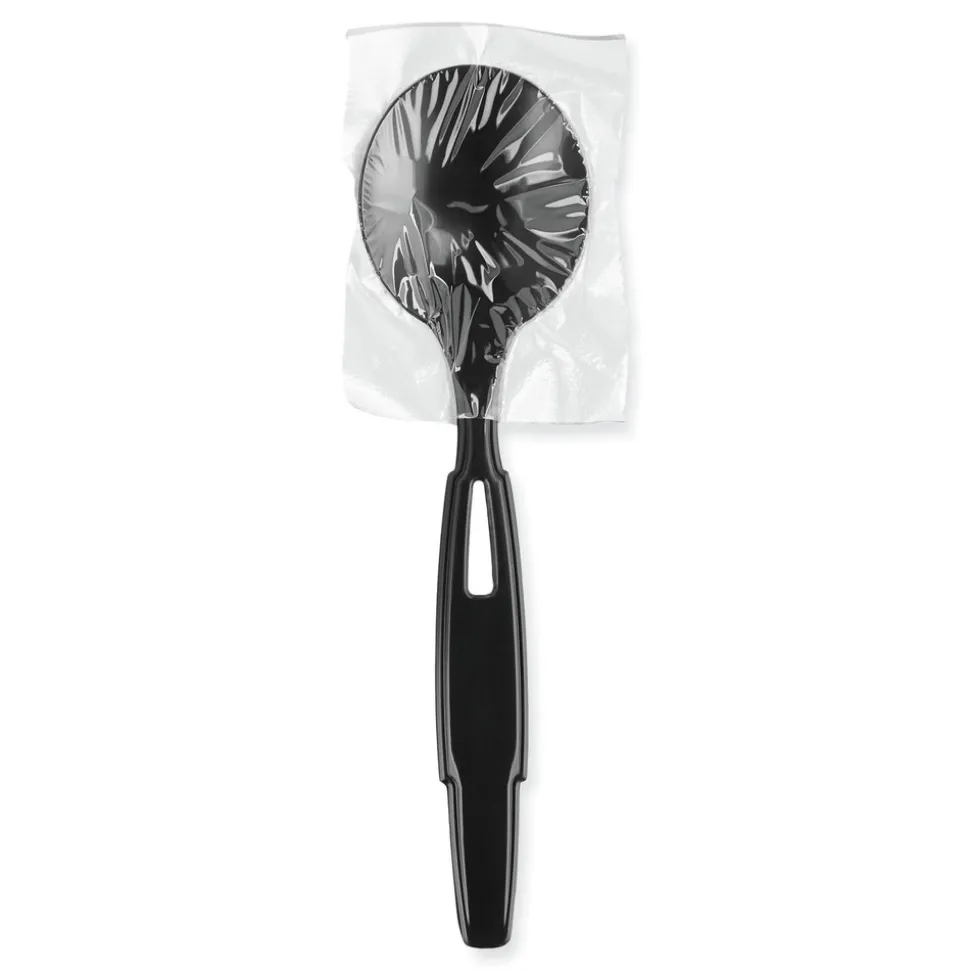 Dixie SmartStock Wrapped Heavyweight Cutlery Soup Spoos Refill - Black (960/Carton)
