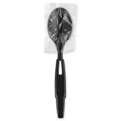 Dixie SmartStock Wrapped Heavyweight Cutlery Teaspoons Refill - Black (960/Carton)