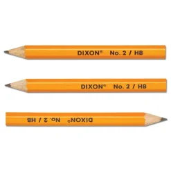 Dixon 0.7 mm HB No. 2 Golf Wooden Pencils - Black Lead/Yellow Barrel (144/Box)