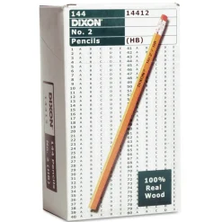 Dixon HB (No. 2) Pencil Value Pack - Black Lead/Yellow Barrel (144/Box)