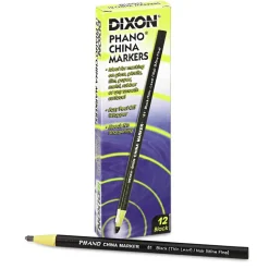 Dixon Thin Lead China Marker - Black (1-Dozen)