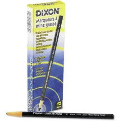 Dixon Thin Lead China Marker - Black (1-Dozen)