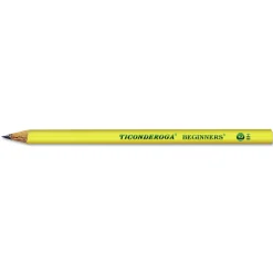 Dixon Ticonderoga Beginners HB (#2) Woodcase Pencil with Microban - Black Lead/Yellow Barrel (1-Dozen)