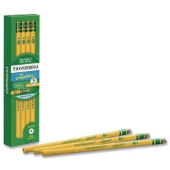 Dixon Ticonderoga Laddie HB (#2) Woodcase Pencil with Microban - Black Lead/Yellow Barrel (12/Pack)