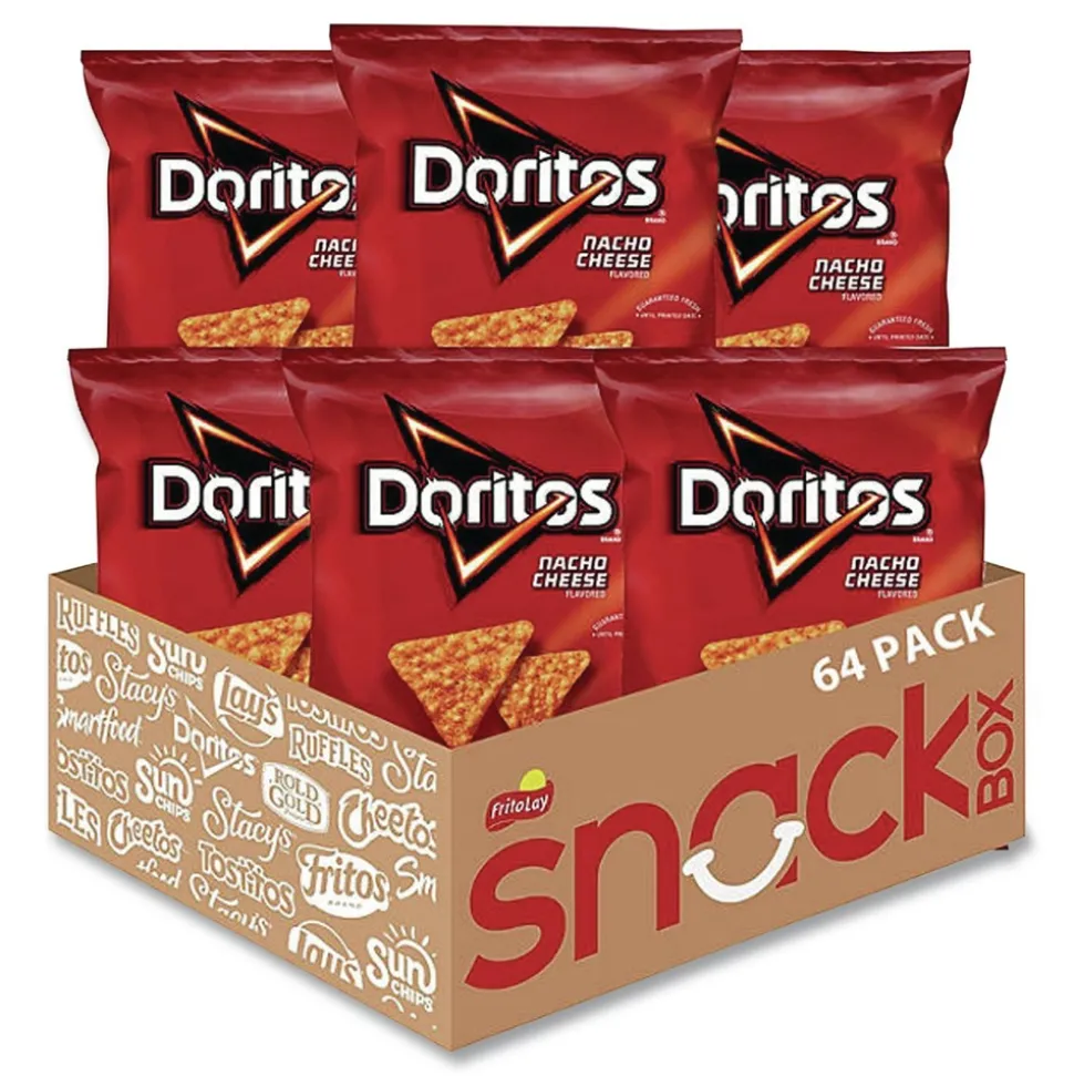Doritos 1.75 oz Tortilla Chips Bag - Nacho Cheese (64/Carton)