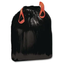 Draw 'n Tie 30.5 in. x 33 in. 30 Gallon 1.2 mil Heavy-Duty Trash Bags - Black (200/Box)