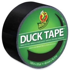 Duck 1.88 in. x 20 yards 3 in. Core Colored Duct Tape - Black (1-Roll)