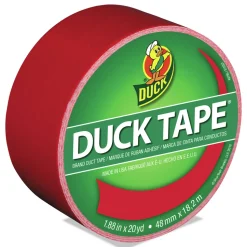 Duck 1.88 in. x 20 yards 3 in. Core Colored Duct Tape - Red (1-Roll)