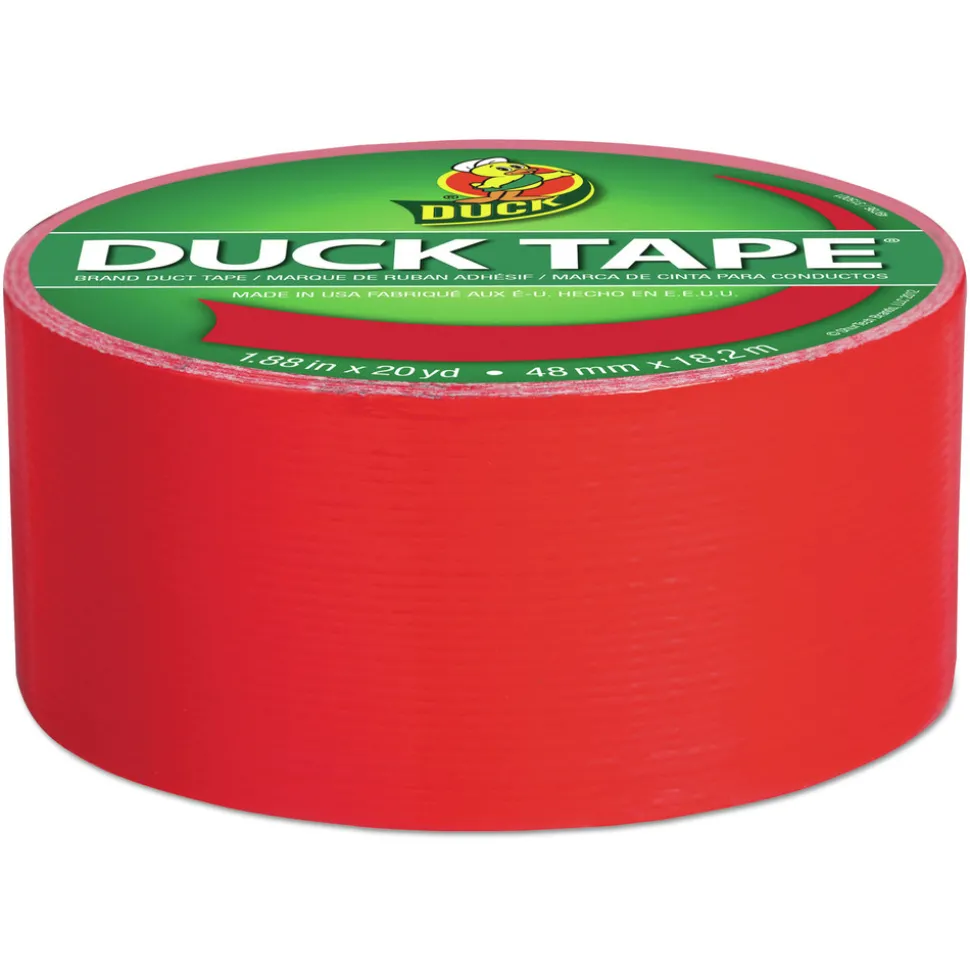 Duck 1.88 in. x 20 yards 3 in. Core Colored Duct Tape - Red (1-Roll)