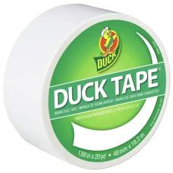Duck 1.88 in. x 20 yards 3 in. Core Colored Duct Tape - White (1-Roll)