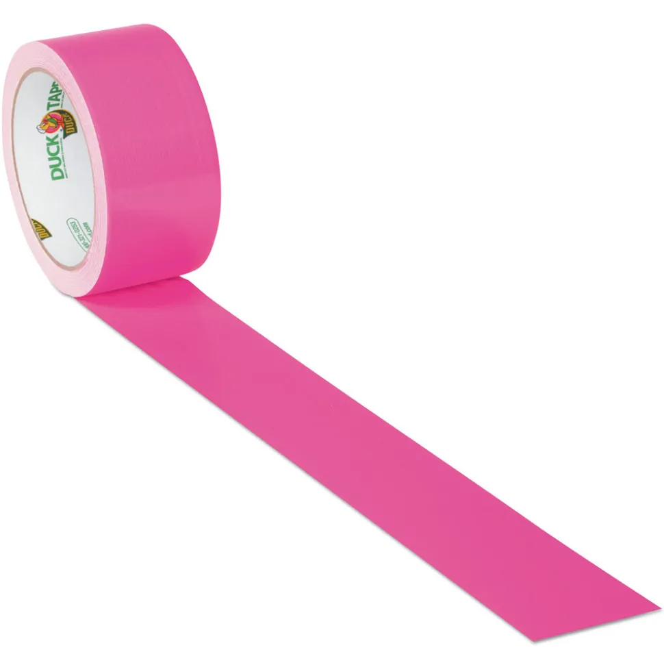 Duck 1.88 in. x 15 yards 3 in. Core Colored Duct Tape - Neon Pink (1-Roll)
