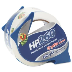 Duck HP260 1.88 in. x 60 yards 3 in. Core Packaging Tape with Dispenser - Clear (1-Roll)